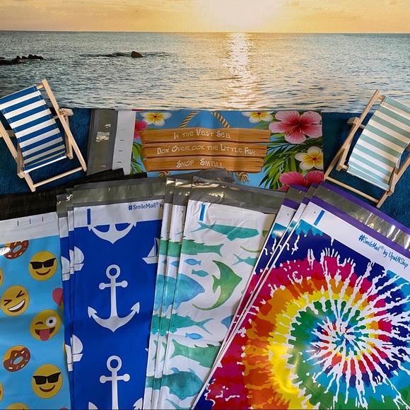 24 Pack 10X13 Blue Summer Poly Mailers PRICE FIRM - Picture 11 of 16